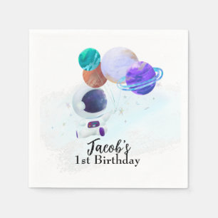 Buitenruimteastronaut Birthday Servet