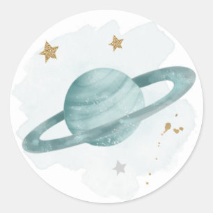Buitenruimtecentrales Galaxy Favor Cupcake Ronde Sticker
