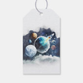 Buitenruimtecentrales Rocket Ship Hartelijk dank,  Cadeaulabel (Achterkant)