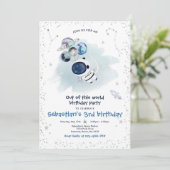 Buitenruimtefeest uit deze wereld  kaart (Staand voorkant)