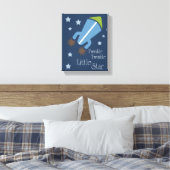 Buitenruimteschakels Twinkle Twinkle Navy Blue Canvas Afdruk (Insitu (Slaapkamer))