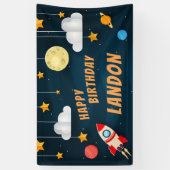 Buitenruimteschema Gepersonaliseerd geboortedag Spandoek (Verticaal)