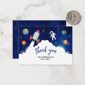 Buitenruimtesterrenstelsel bedankt notitiekaartje (Voorkant / Achterkant in situ)