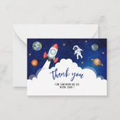 Buitenruimtesterrenstelsel bedankt notitiekaartje (Voorkant)