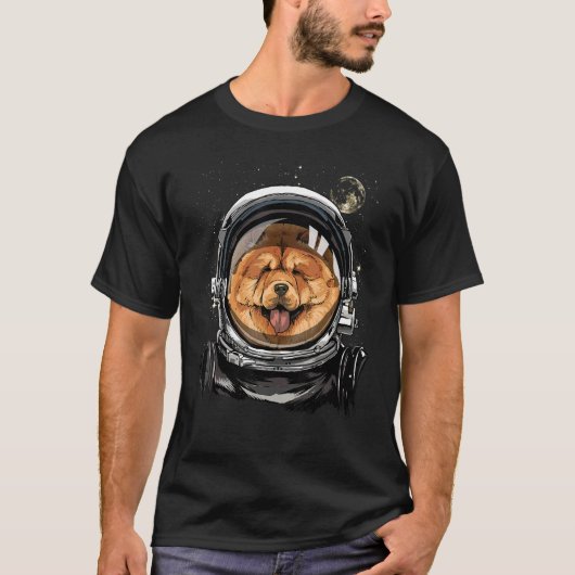 Buitenruimtetabonaut met hoes t-shirt (Voorkant)
