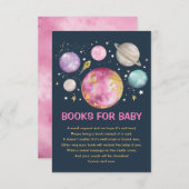 Buitenruimtetuigen Galaxy Moon Books for Baby Girl Informatiekaartje (Voorkant / Achterkant)
