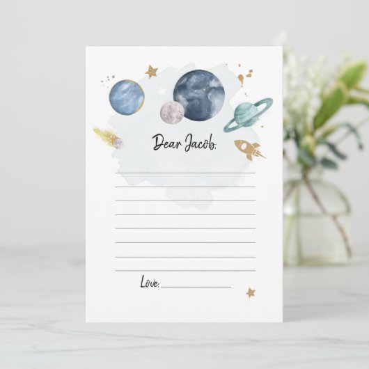 Buitenruimtetuigen Geboortetijd Capsule Kaart (Staand voorkant)