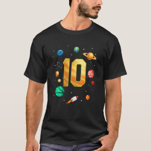 Buitenruimtetunaut 10e verjaardag jongen 10 jaar o t-shirt