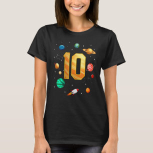 Buitenruimtetunaut 10e verjaardag jongen 10 jaar o t-shirt