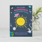 Buitenruimtevaart op zaterdag kaart (Staand voorkant)