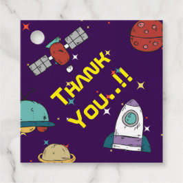 Buitenruimtevaartdag Bedankjes Labels