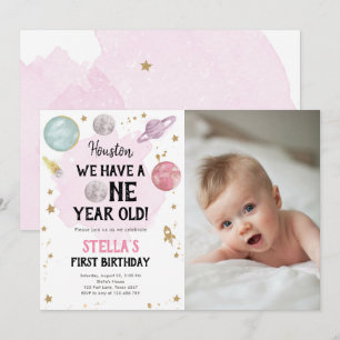 Buitenruimtevaartplanetenmeisje Eerste verjaardag  Kaart