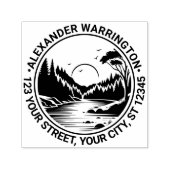 Buitenshuis: River Stream Trees Sun Name RET Adres Zelfinktende Stempel (Design)