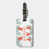 buitenshuis Traveler monogramma personalize Luggag Bagagelabel (Voorkant verticaal)