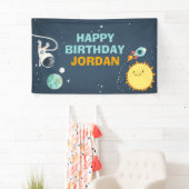 Buitenspatie Banner Rocket Astronaut (Insitu)