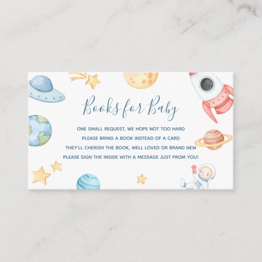 Buitenspatie boeken voor Baby-invoegkaart Informatiekaartje (Voorkant)