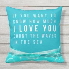 BUITENSTE Beach Style Pillow, blauw, groen, turquo Buitenkussen