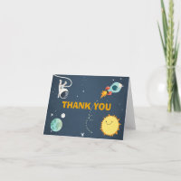 Buitenste Ruimte Dank U Kaart Rocket Astronaut