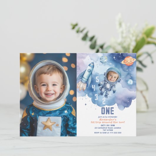 Buitenste ruimte Eerste reis rond de zon Astronaut Kaart (Staand voorkant)