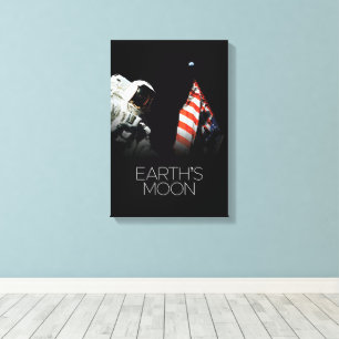 Buitenste Ruimte, Galaxy, Zonnestelsel, Maan van d Canvas Afdruk