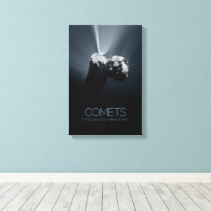 Buitenste Ruimte, Zonnestelsel, Kosmos, Kometen, 6 Canvas Afdruk