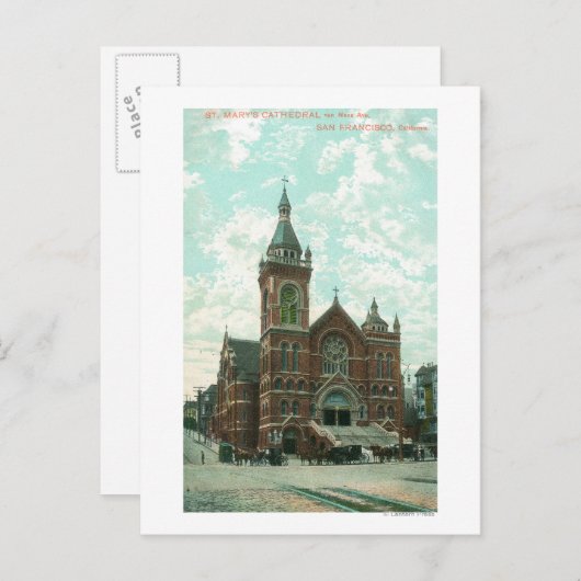 Buitenste Uitzicht van de kathedraal van St. Mary Briefkaart (Voorkant / Achterkant)