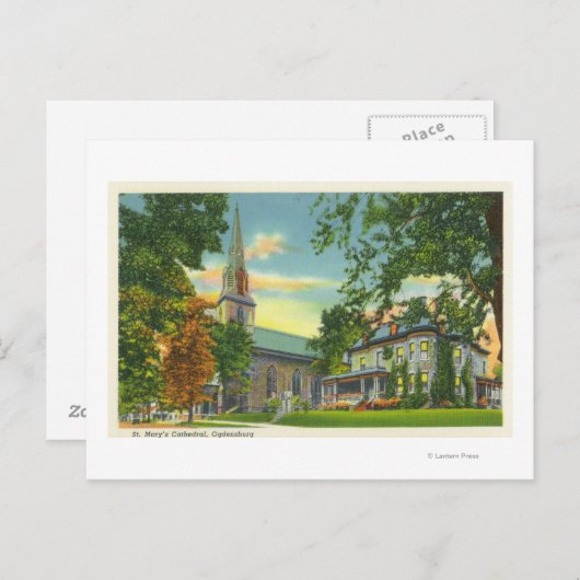 Buitenste Uitzicht van de kathedraal van St. Mary Briefkaart (Voorkant / Achterkant)