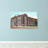 Buitenste Uitzicht van de St. Mary's School en Hal Canvas Afdruk (Insitu (Houten vloer))