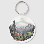 Buitenuniek, retro/ grafisch sleutelhanger (Voorkant)