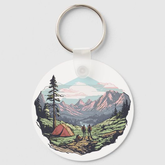 Buitenuniek, retro/ grafisch sleutelhanger (Voorkant)