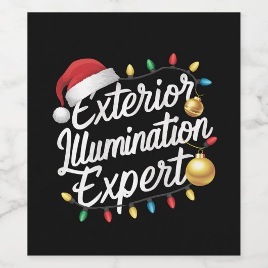 Buitenverlichting expert kerstlicht decor wijn etiket (Enkel label)