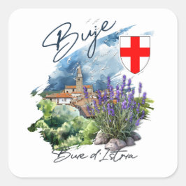 Buje Croatia Vierkante Sticker