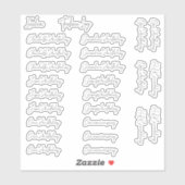 BuJo aangepaste event stickers - Med - transparant (Vel)