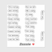 BuJo autocollants d'évènements personnalisés - pet (Feuille)