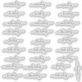 BuJo autocollants jour - 4 semaines - transparent. (Devant)