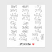 BuJo stickers jour petit - 4 semaines - transparen (Feuille)