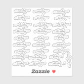 BuJo stickers jour petit - 4 semaines - transparen (Feuille)