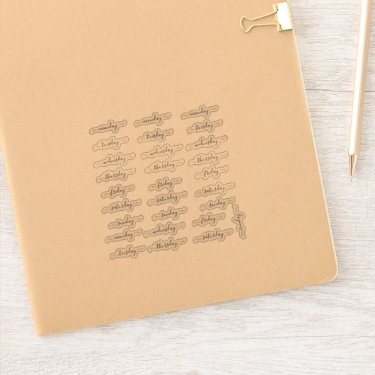 BuJo stickers jour petit - 4 semaines - transparen (Carnet)