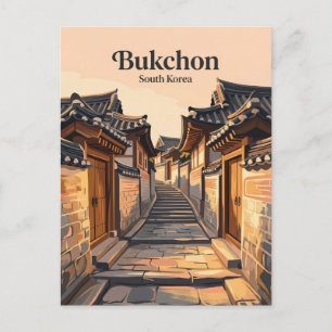 Bukchon Hanok-dorp Zuid-Korea Briefkaart