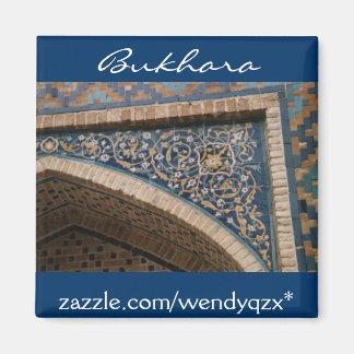 Bukhara blauwe tegel boog magneet
