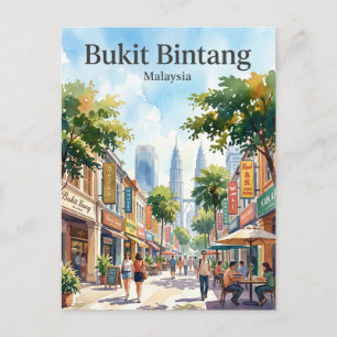 Bukit Bintang Maleisië Briefkaart