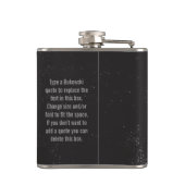 Bukowski Flask Heupfles (Achterkant)