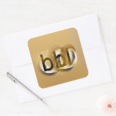 Bul! Vierkante Sticker (Envelop)