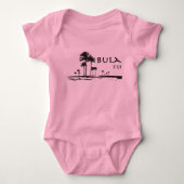 Bula Fiji Palm Tree Grafisch Romper (Voorkant)