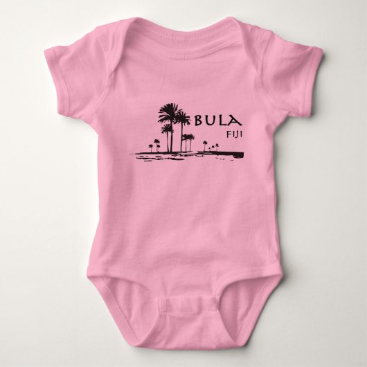 Bula Fiji Palm Tree Grafisch Romper (Voorkant)