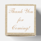 Bulap canvas patroon simpele trouwbondoos bedankdoosjes (Bovenkant)