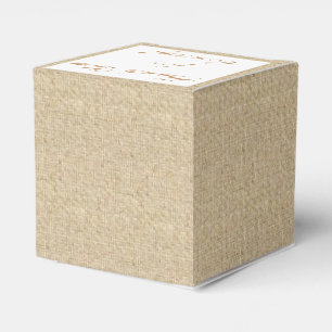 Bulap canvas patroon simpele trouwbondoos bedankdoosjes