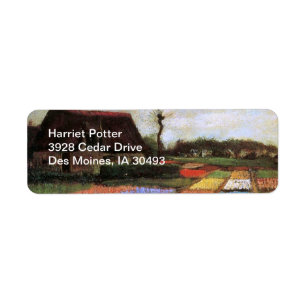 Bulb Fields Holland Van Gogh Fine Art Etiket