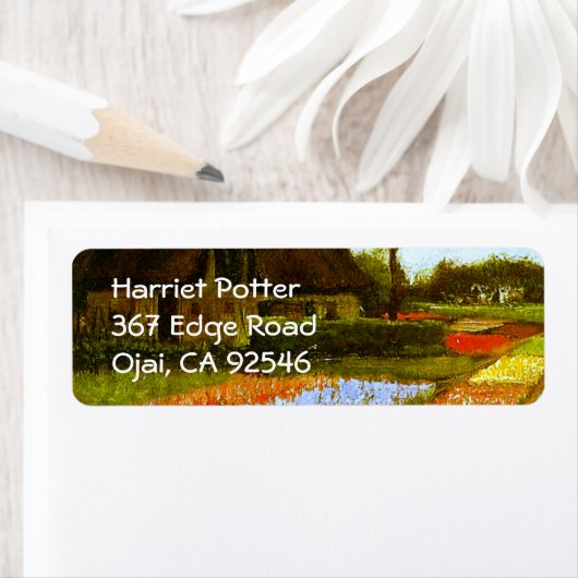 Bulb Fields Holland Van Gogh Fine Art Etiket (Insitu)