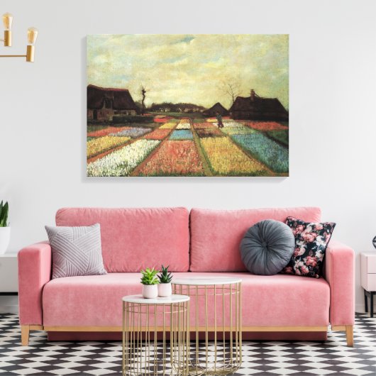 Bulb Fields van Vincent van Gogh Canvas Afdruk (Insitu (Woonkamer))